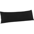 thumbnail image 1 of Flxxie 100% Brushed Microfiber Body Pillow Cover, Ultra Soft and Cozy Full Body Pillowcase for Adults, 20" x 54", Black (Not Include Body Pillow), 1 of 7