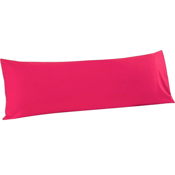 Flxxie 100% Brushed Microfiber Body Pillow Cover, Ultra Soft and Cozy Full Body Pillowcase for Adults, 20" x 54", Magenta (Not Include Body Pillow)