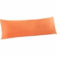 thumbnail image 1 of Flxxie 100% Brushed Microfiber Body Pillow Cover, Ultra Soft and Cozy Full Body Pillowcase for Adults, 20" x 54", Orange (Not Include Body Pillow), 1 of 7