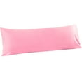thumbnail image 1 of Flxxie 100% Brushed Microfiber Body Pillow Cover, Ultra Soft and Cozy Full Body Pillowcase for Adults, 20" x 54", Pink (Not Include Body Pillow), 1 of 7