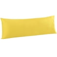 thumbnail image 1 of Flxxie 100% Brushed Microfiber Body Pillow Cover, Ultra Soft and Cozy Full Body Pillowcase for Adults, 20" x 54", Yellow (Not Include Body Pillow), 1 of 7