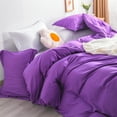 thumbnail image 1 of Flxxie 1800 Collection Double Brushed Microfiber Duvet Cover and Sham Set, Purple, Twin, 2 Pieces, 1 of 5