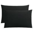 thumbnail image 1 of Flxxie 1800 Count Double Brushed Microfiber Envelope Pillowcases Set of 2, King, 20" x 36", Black, 1 of 6