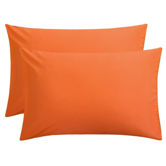 Flxxie 1800 Count Double Brushed Microfiber Envelope Pillowcases Set of 2, King, 20" x 36", Orange