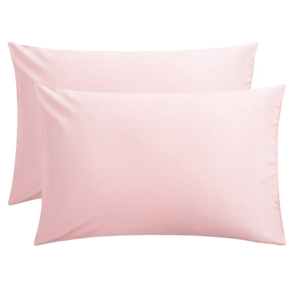Flxxie 1800 Count Double Brushed Microfiber Envelope Pillowcases Set of 2, King, 20" x 40", Light Pink
