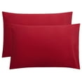 thumbnail image 1 of Flxxie 1800 Count Double Brushed Microfiber Envelope Pillowcases Set of 2, Queen, 20" x 30", Wine Red, 1 of 6