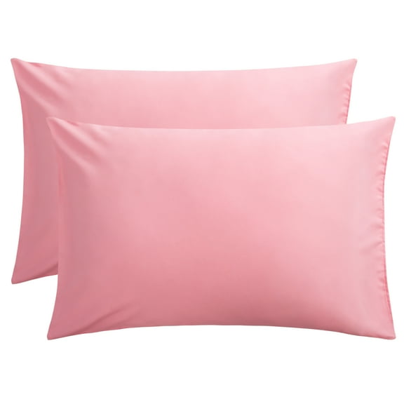 Flxxie 1800 Count Double Brushed Microfiber Envelope Pillowcases Set of 2, Standard, 20" x 26", Pink