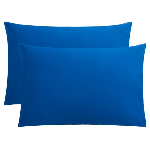Flxxie 1800 Count Double Brushed Microfiber Envelope Pillowcases Set of 2, Standard, 20" x 26", Royal Blue