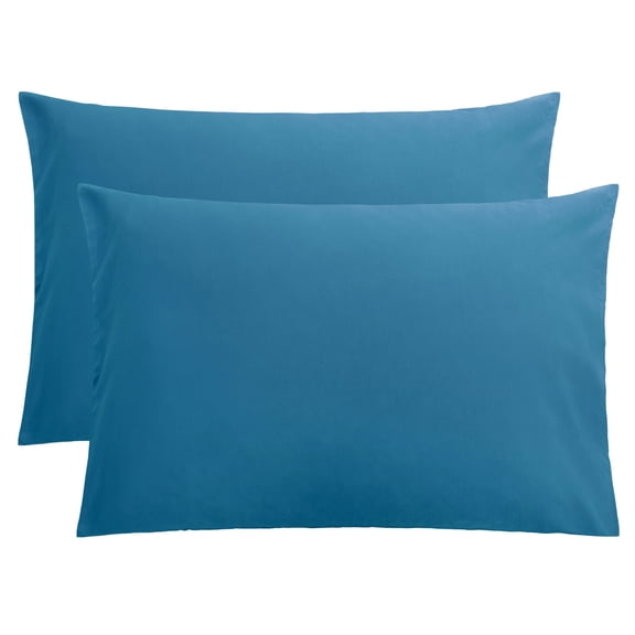 Flxxie 1800 Count Double Brushed Microfiber Envelope Pillowcases Set of 2, Standard, 20" x 26", Slate Blue
