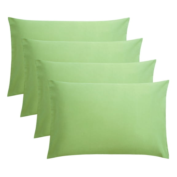 Flxxie 1800 Count Double Brushed Microfiber Envelope Pillowcases Set of 4, Queen, 20" x 30", Sage Green