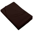 thumbnail image 1 of Flxxie 1800 Count Soft Brushed Microfiber Flat Sheet, Shrinkage, Fade Resistant Bedding Top Sheet, Easy Care, Chocolate, King, 102"x105" with 4" hem, 1 of 6
