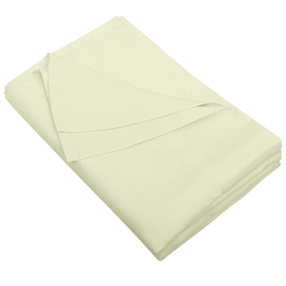Flxxie 1800 Count Soft Brushed Microfiber Flat Sheet, Shrinkage, Fade Resistant Bedding Top Sheet, Easy Care, Ivory, Full, 81"x96" with 4" hem