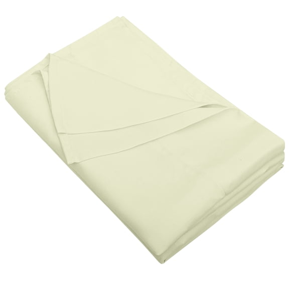 Flxxie 1800 Count Soft Brushed Microfiber Flat Sheet, Shrinkage, Fade Resistant Bedding Top Sheet, Easy Care, Ivory, Twin, 66"x96" with 4" hem