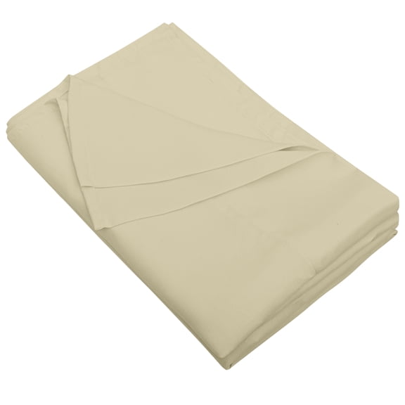 Flxxie 1800 Count Soft Brushed Microfiber Flat Sheet, Shrinkage, Fade Resistant Bedding Top Sheet, Easy Care, Khaki, Twin, 66"x96" with 4" hem