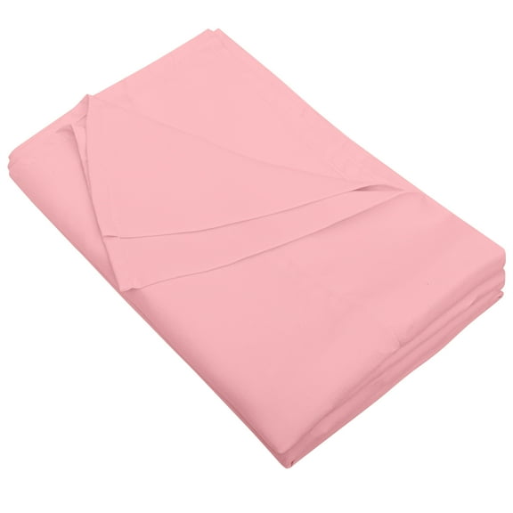 Flxxie 1800 Count Soft Brushed Microfiber Flat Sheet, Shrinkage, Fade Resistant Bedding Top Sheet, Easy Care, Pink, King, 102"x105" with 4" hem