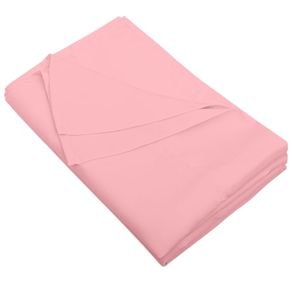 Flxxie 1800 Count Soft Brushed Microfiber Flat Sheet, Shrinkage, Fade Resistant Bedding Top Sheet, Easy Care, Pink, Queen, 90"x102" with 4" hem