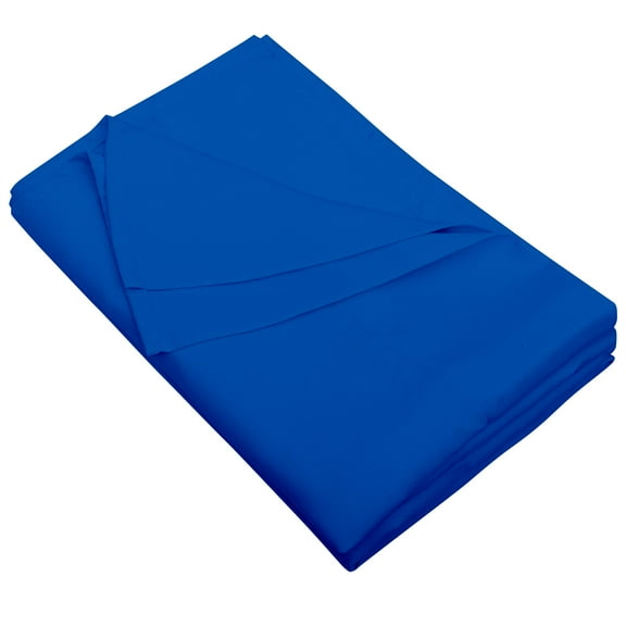 Flxxie 1800 Count Soft Brushed Microfiber Flat Sheet, Shrinkage, Fade Resistant Bedding Top Sheet, Easy Care, Royal Blue, Queen, 90"x102" with 4" hem