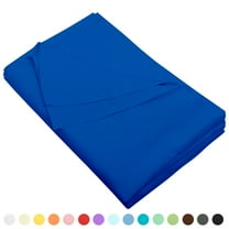 Flxxie 1800 Count Soft Brushed Microfiber Flat Sheet, Shrinkage, Fade Resistant Bedding Top Sheet, Easy Care, Royal Blue, Twin, 66"x96" with 4" hem