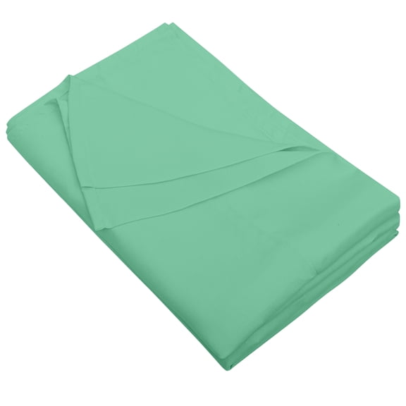 Flxxie 1800 Count Soft Brushed Microfiber Flat Sheet, Shrinkage, Fade Resistant Bedding Top Sheet, Easy Care, Sea Green, Queen, 90"x102" with 4" hem