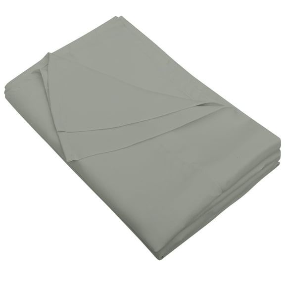 Flxxie 1800 Count Soft Brushed Microfiber Flat Sheet, Shrinkage, Fade Resistant Bedding Top Sheet, Easy Care, Smoke Gray, King, 102"x105" with 4" hem
