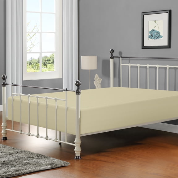 Flxxie 1800 Thread Count Brushed Microfiber Fitted Sheet with 15" Pocket, King, Khaki