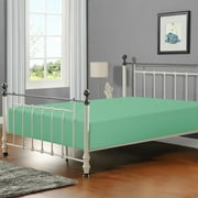 Flxxie 1800 Thread Count Brushed Microfiber Fitted Sheet with 15" Pocket, King, Sea Green