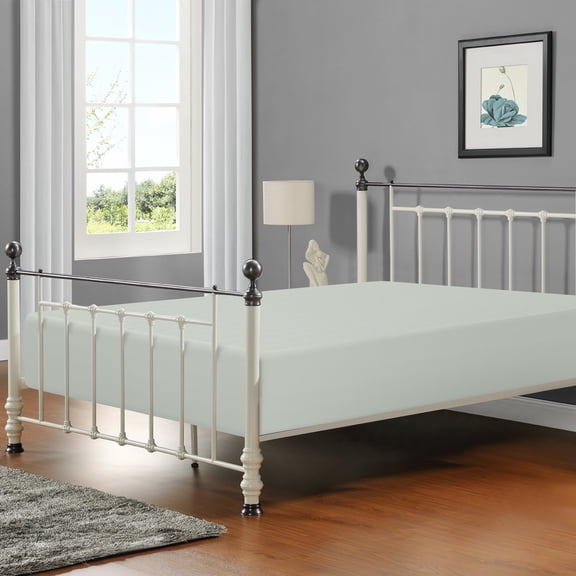 Flxxie 1800 Thread Count Brushed Microfiber Fitted Sheet with 15" Pocket, Twin Extra Long, Light Gray