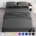 thumbnail image 1 of Flxxie 1800 Thread Count Microfiber Sheet Set, Super Soft Bed Sheets, Dark Gray, Twin, 3 Piece, 1 of 6