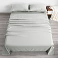 thumbnail image 1 of Flxxie 1800 Thread Count Microfiber Sheet Set, Super Soft Bed Sheets, Light Gray, Queen, 4 Piece, 1 of 6