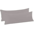 thumbnail image 1 of Flxxie 2 Pack 100% Brushed Microfiber Body Pillow Covers, Ultra Soft and Cozy Full Body Pillowcases for Adults, 20" x 54", Smoky Gary (Not Include Body Pillow), 1 of 7