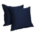 thumbnail image 1 of Flxxie 2 Pack 500 Thread Count Cotton Sateen Euro Pillow Shams with 2" Flange, Super Soft Throw Pillow Covers, Square Pillow Cases, 26"x26", Navy Blue, 1 of 5