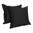 thumbnail image 1 of Flxxie 2 Pack 500 thread count 100% Egyptian Cotton Euro Pillow Shams with 2" Flange, Super Soft Sateen Silky European Throw Pillow Covers, Square Pillow Cases, 26"x26", Black, 1 of 5