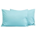 thumbnail image 1 of Flxxie 2 Pack Brushed Microfiber Toddler Pillowcases with Envelope Closure, Super Soft and Cozy Travel Pillow Covers, 14" x 20", Fits Pillows Sized 12"x16" 13"x18" 14"x19", Aqua, 1 of 5