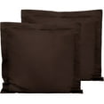 thumbnail image 1 of Flxxie 2 Pack Microfiber Euro Pillow Shams, Ultra Soft European Throw Pillow Covers, Decorative Square Pillow Cases, 26" x 26", Chocolate, 1 of 5