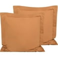 thumbnail image 1 of Flxxie 2 Pack Microfiber Euro Pillow Shams, Ultra Soft European Throw Pillow Covers, Decorative Square Pillow Cases, 26" x 26", Tan, 1 of 5