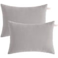 thumbnail image 1 of Flxxie 2 Pack Microfiber Soft Toddler Pillows for Sleeping, Small Kids Travel Pillows, Machine Washable, Perfect for Toddler Bed, 13" x 18", Light Gray, 1 of 5
