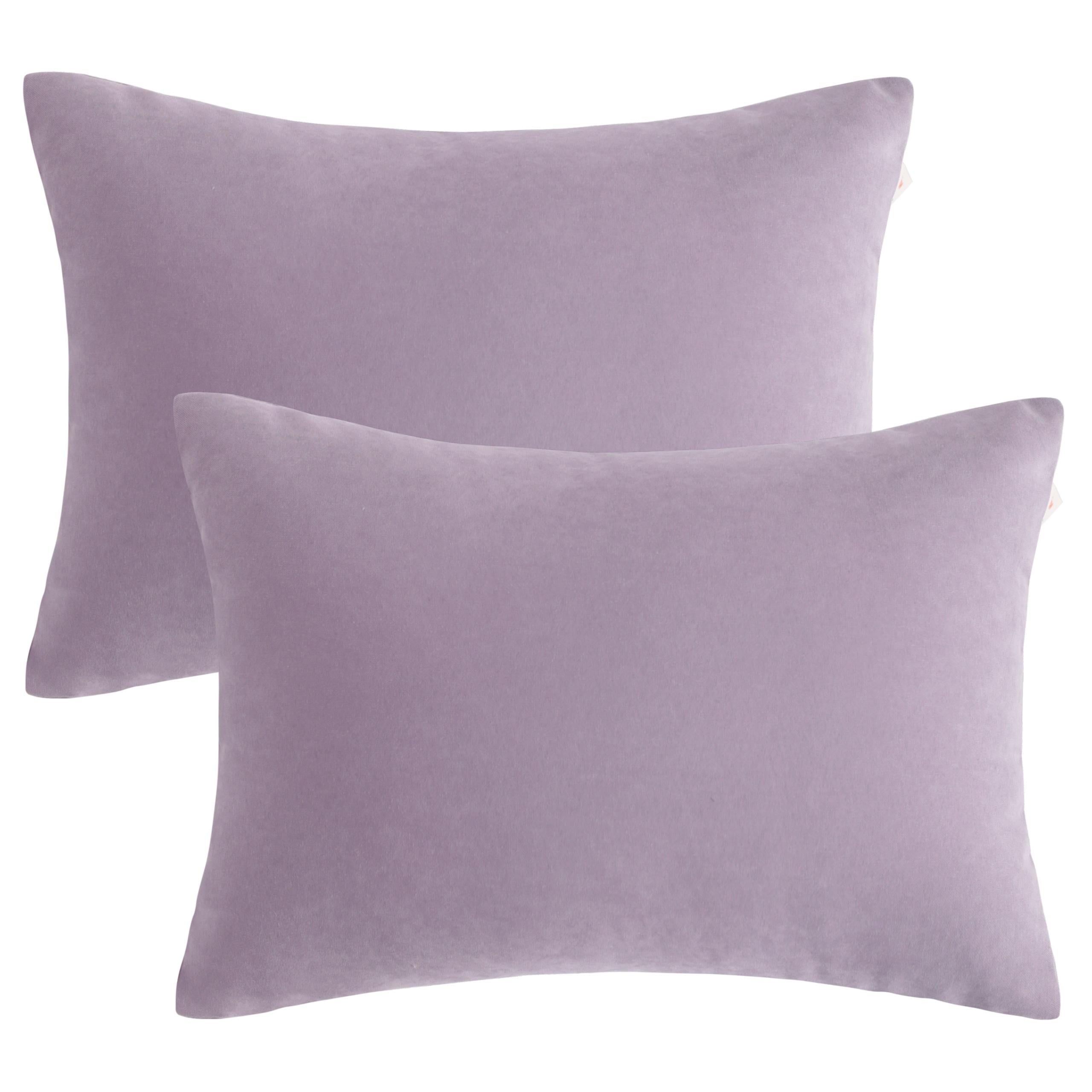 Flxxie 2 Pack Microfiber Soft Toddler Pillows for Sleeping, Small Kids Travel Pillows, Machine Washable, Perfect for Toddler Bed, 13" x 18", Lavender
