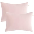 thumbnail image 1 of Flxxie 2 Pack Microfiber Soft Toddler Pillows for Sleeping, Small Kids Travel Pillows, Machine Washable, Perfect for Toddler Bed, 13" x 18", Pink, 1 of 5