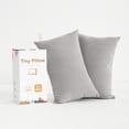 thumbnail image 1 of Flxxie 2 Pack Microfiber Tiny Pillows, Ultra Soft Machine Washable Mini Pillows for Toddler, Travel, Pets, 11"x7", Light Gray, 1 of 8