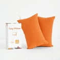 thumbnail image 1 of Flxxie 2 Pack Microfiber Tiny Pillows, Ultra Soft Machine Washable Mini Pillows for Toddler, Travel, Pets, 11"x7", Orange, 1 of 5