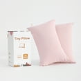 thumbnail image 1 of Flxxie 2 Pack Microfiber Tiny Pillows, Ultra Soft Machine Washable Mini Pillows for Toddler, Travel, Pets, 11"x7", Pink, 1 of 8