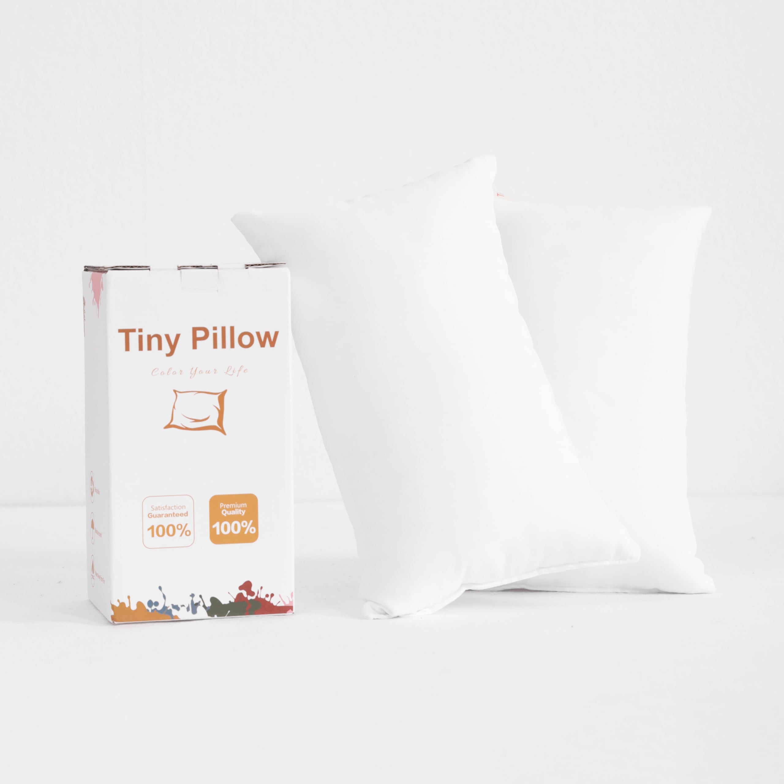 Flxxie 2 Pack Microfiber Tiny Pillows, Ultra Soft Machine Washable Mini