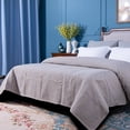 thumbnail image 1 of Flxxie 3 Layers Cotton Muslin Bed Blanket, Ultra Soft Breathable for All Season, Grey Triangle, King, 106x92 inches, 1 of 5