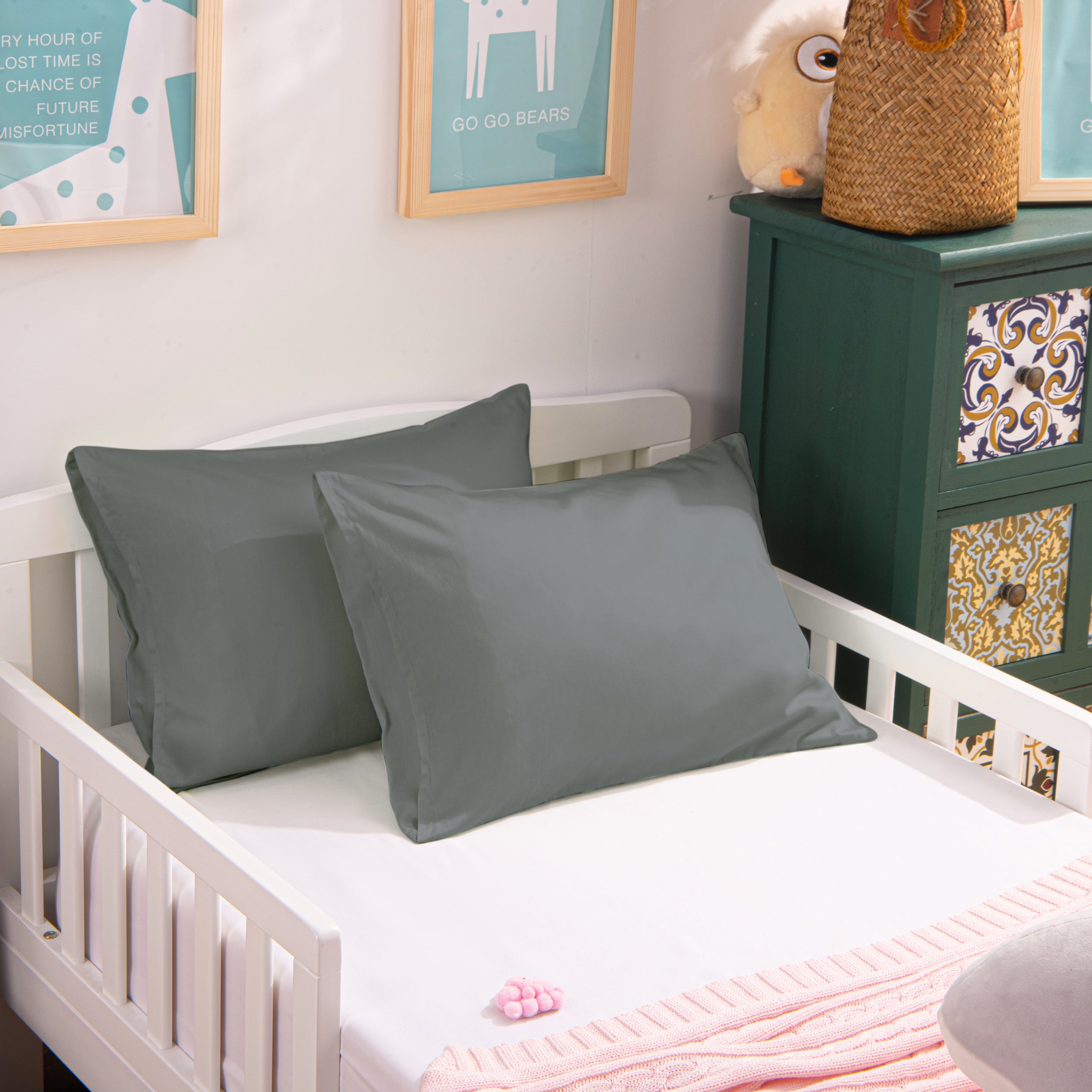 Flxxie 500 Count Egyptian Cotton Toddler Pillowcases, Ultra soft Travel