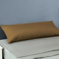 thumbnail image 1 of Flxxie 500 Thread Count 100% Egyptian Cotton Body Pillowcase, Ultra Soft Breathble Full Body Pillow Cover with Envelope Closure for Adults, 20"x54", Coffee, 1 of 5