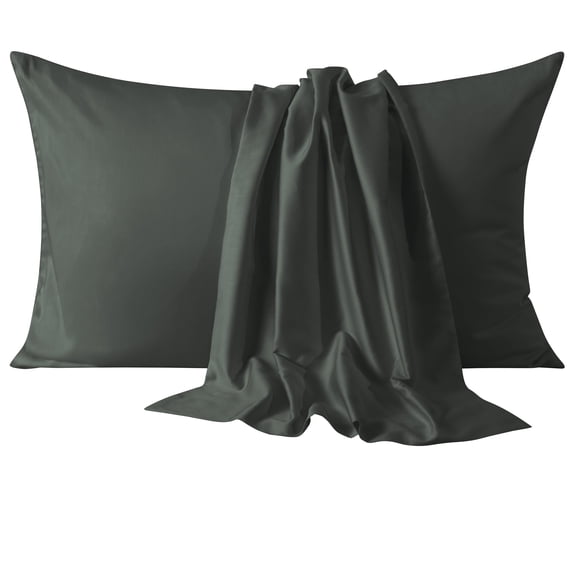 Flxxie King Pillowcases 2 Pack 100% Egyptian Cotton 20x36 Charcoal Gray Envelope Soft