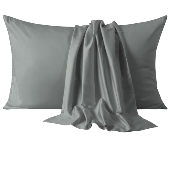 Flxxie King Pillowcases 2 Pack 100% Egyptian Cotton 20x36 Dark Gray Envelope Soft