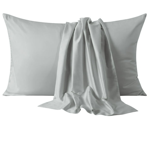 Flxxie Envelope King Pillowcases Set of 2, 500TC Egyptian Cotton, 20x36, Light Gray - Luxury Hotel Style Bedding