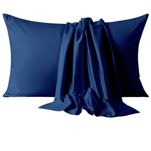 Flxxie Envelope King Pillowcases Set of 2, 500TC Egyptian Cotton, 20x36, Navy Blue - Luxury Hotel Style Bedding