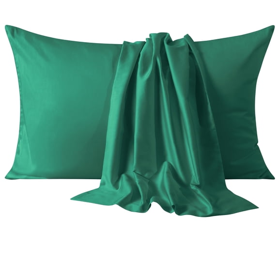 Flxxie Queen Pillowcases 2 Pack 100% Egyptian Cotton 20x30 Dark Green Envelope Soft